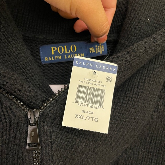 Polo Ralph Lauren Mens Fair Isle Knit Zip Shawl Collar Sweater - Picture 2 of 4